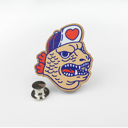 Yeaaah! Studio - Pin's en bois "Kaiju"