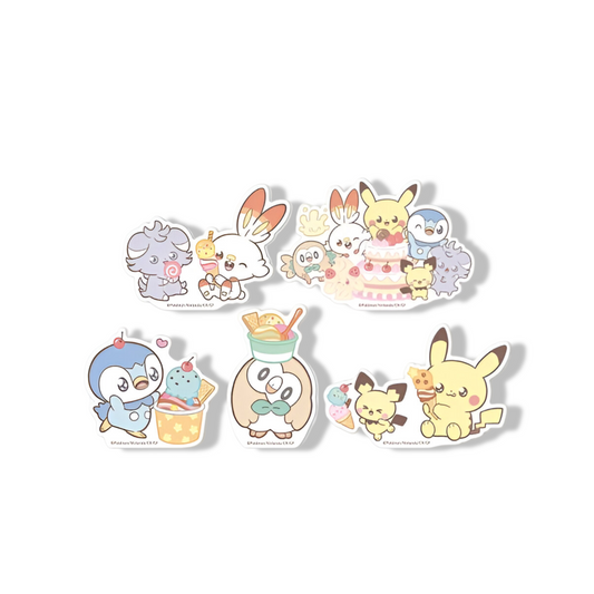 Stickers - Set 5 Pièces Type A - Pokémon Sweets Shop - Poképeace