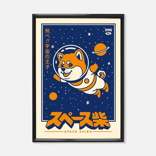 Yeaaah! Studio - Affiche "Space Shiba"  (Format 30x40cm)