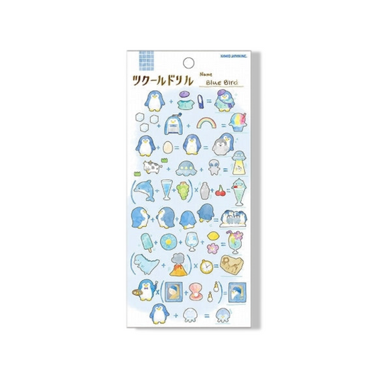 Planche de Stickers - Blue Bird