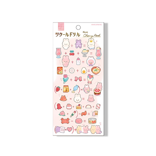 Planche de Stickers - Cherry Pink