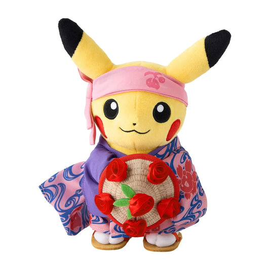 Exclu Pokemon Center Tohoku - Peluche Pikachu Festival Hanagasa - Omikuji
