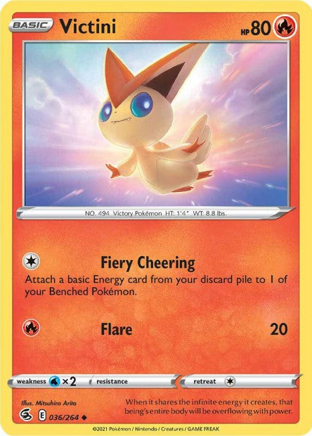 Sword & Shield - Fusion Strike - Victini - 036/264