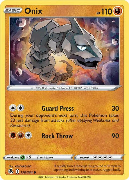 Sword & Shield - Fusion Strike - Onix - 138/264