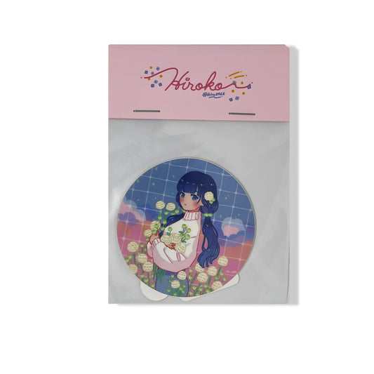 Hiroko - Lot de 2 Stickers -  Ordinateur + Fille Hiroko
