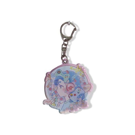 Hiroko - Porte clés -  Portrait Rond Hiroko