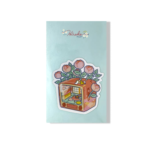Hiroko - Sticker -  Téléviseur Fleurs Hiroko