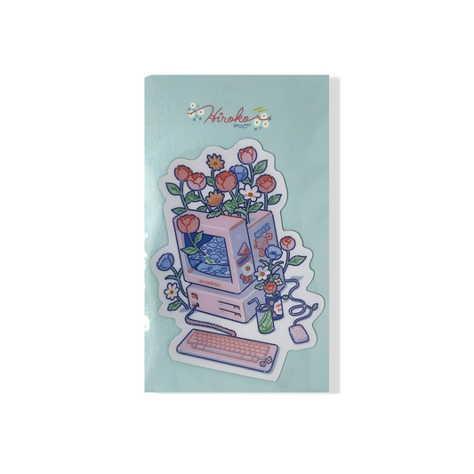 Hiroko - Sticker -  Ordinateur Floral