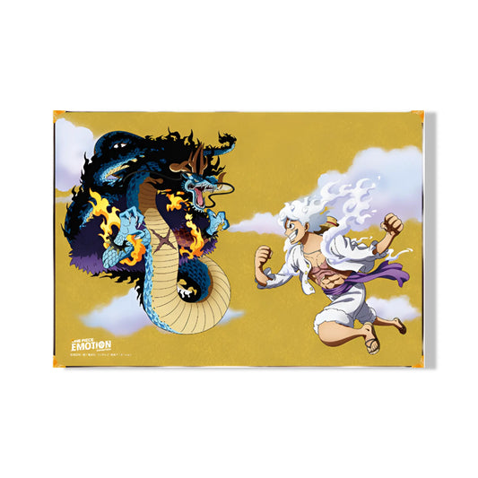 Illustration - Wano Country Great Battle Screen - Luffy vs Kaido - ONE PIECE EMOTION Omikuji