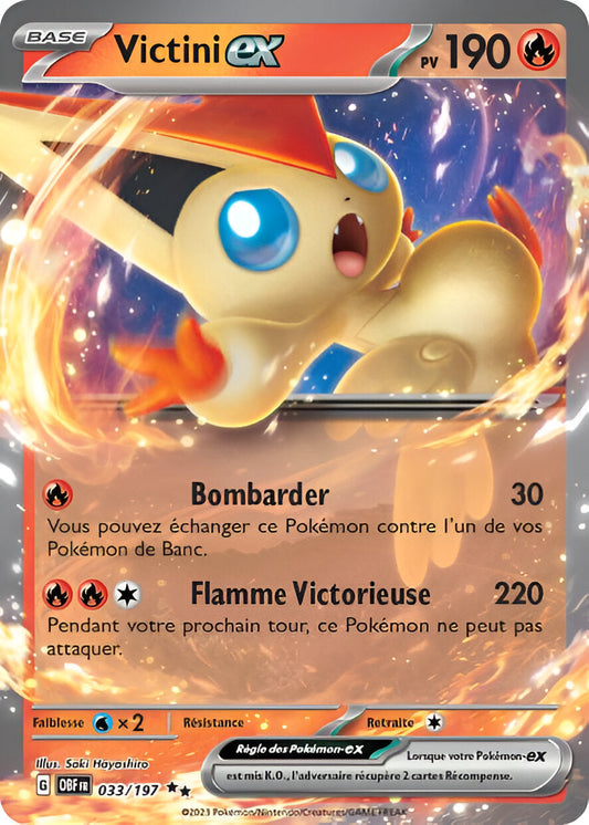 Ecarlate et Violet - OBF - Flammes Obsidiennes - Victini ex - 033/197