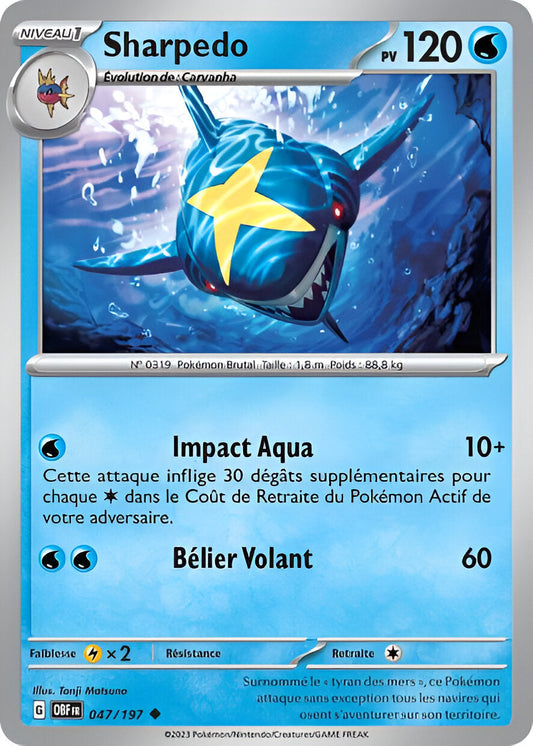 Ecarlate et Violet - OBF - Flammes Obsidiennes - Sharpedo - 047/197