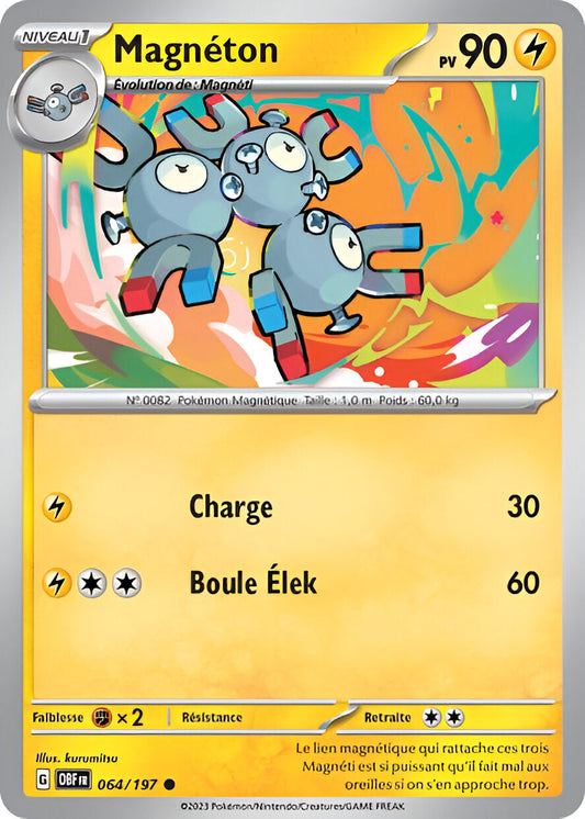 Ecarlate et Violet - OBF - Flammes Obsidiennes - Reverse - Magneton - 064/197