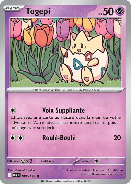 Ecarlate et Violet - OBF - Flammes Obsidiennes - Togepi - 083/197