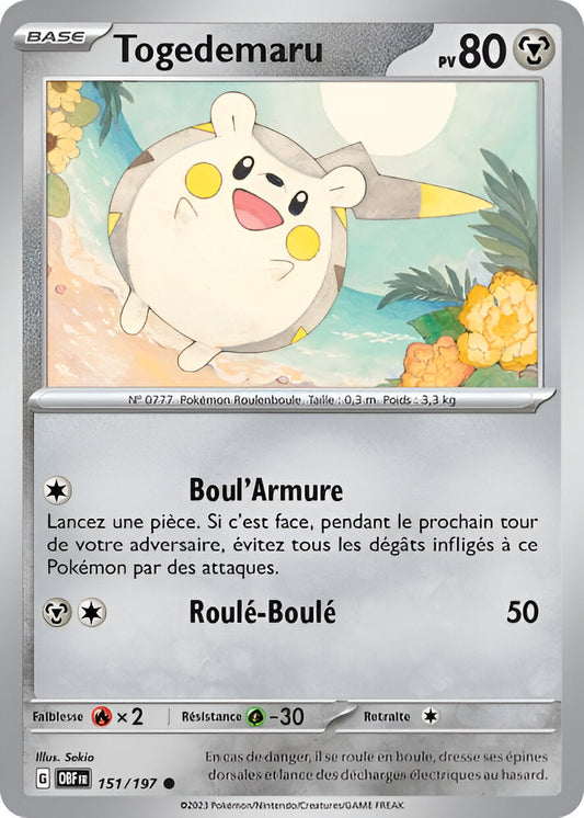 Ecarlate et Violet - OBF - Flammes Obsidiennes - Togedemaru - 151/197