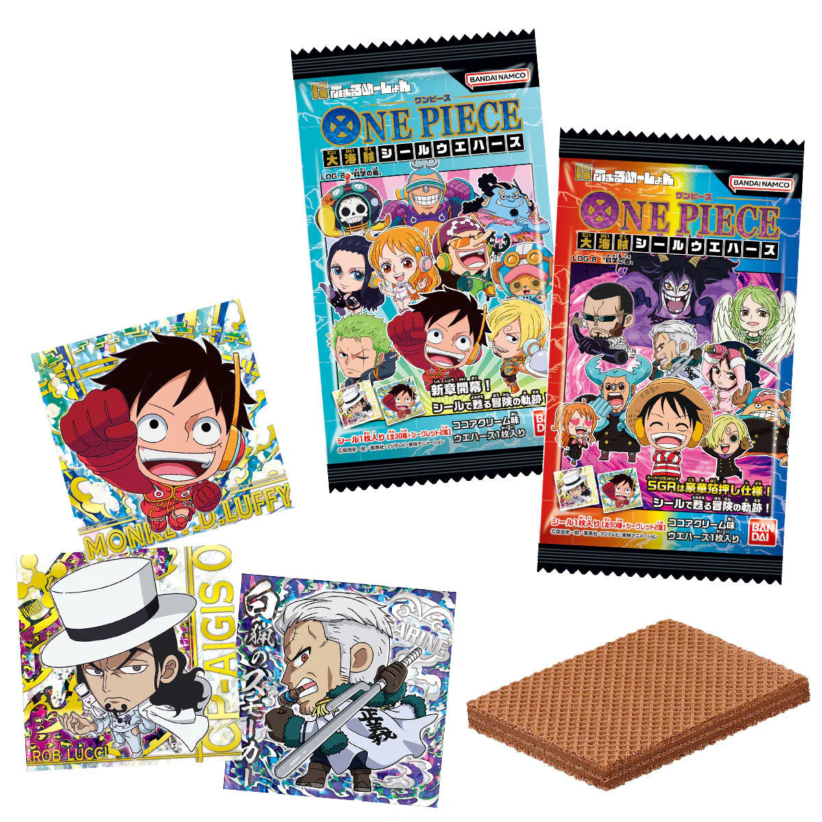 One Piece - Gaufrette avec Autocollant - Log.08