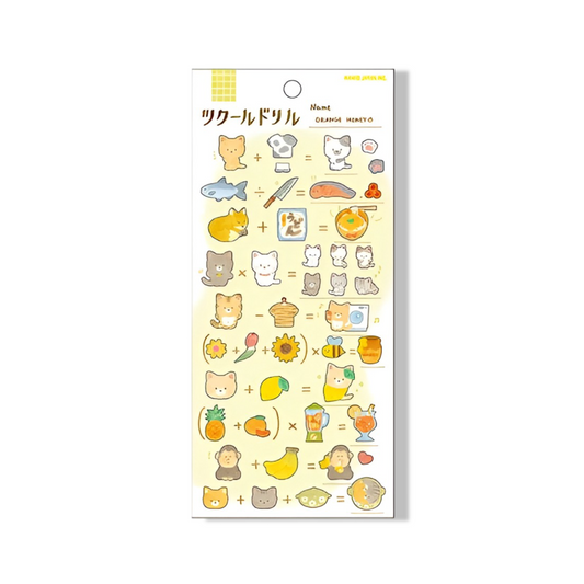 Planche de Stickers - Orange Honey