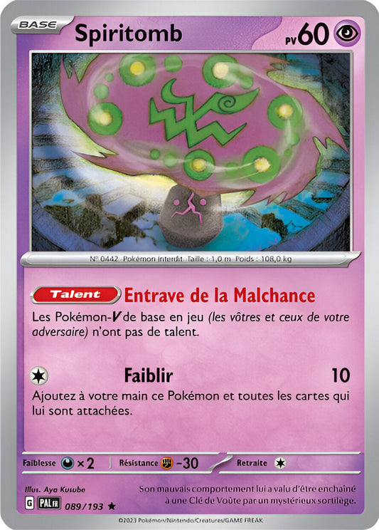 Ecarlate et Violet - PAL - Evolution à Paldea - Spiritomb - 089/193