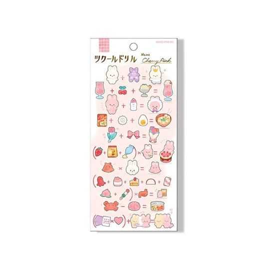 Planche de Stickers - Cherry Pink Omikuji