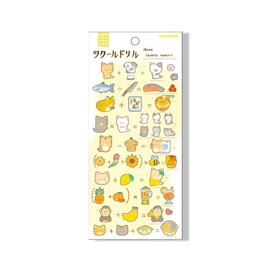 Planche de Stickers - Orange Honey Omikuji