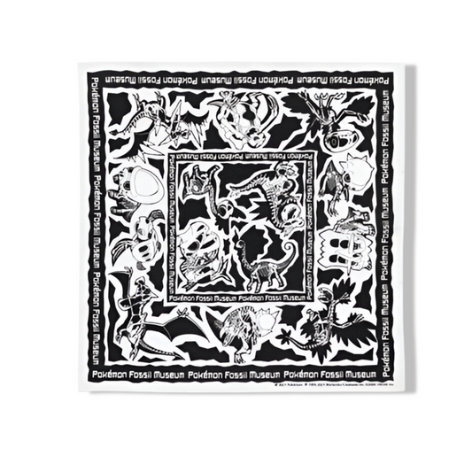 Bandana Noir et Blanc - Pokémon Fossil Museum