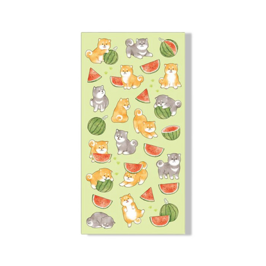 Planche de Stickers - Watermelon Shiba