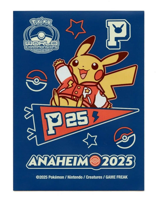 Sleeves - Worlds 2025 Anaheim - Pikachu (Bleu) - Omikuji