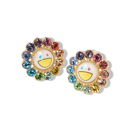Takashi Murakami x Liquem - Boucles d’Oreilles -  Fleur (Arc - en - ciel) Takashi Murakami x Liquem