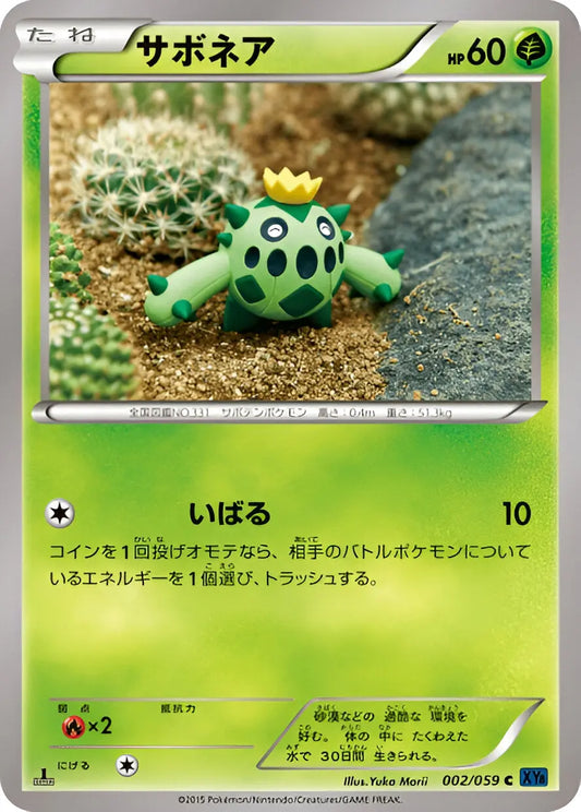 XY - XY8 - Blue Shock - 1st Edition - Cacnea - 002/059 Pokémon