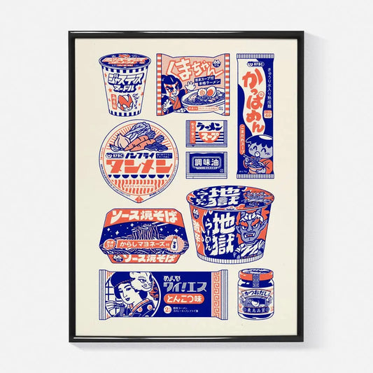 Yeaaah! Studio - Affiche "Instant Noodles" (Format 30x40cm) - Omikuji