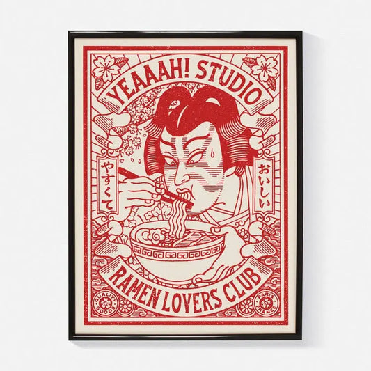 Yeaaah! Studio - Affiche "Ramen Lovers Club" (Format 30x40cm) - Omikuji
