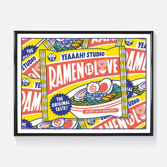 Yeaaah! Studio - Affiche "Ramen is Love" (Format 30x40cm) - Omikuji