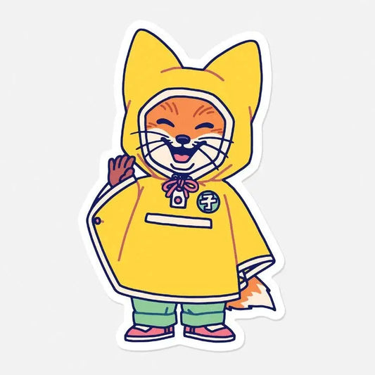 Yeaaah! Studio - Sticker vinyle "Kiki - Rain cape" - Omikuji