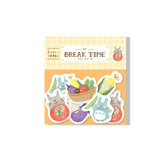 Set de Stickers - Break Time Légumes - Mon Voisin Totoro