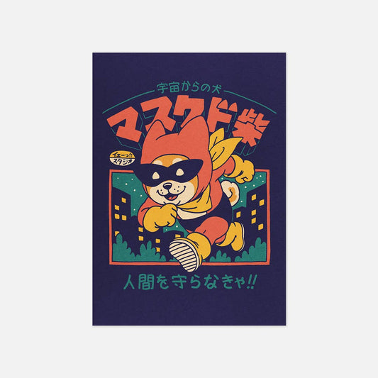 Yeaaah! Studio - Carte postale "Masked Shiba" - Format A6