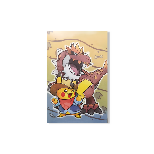 Carte Postale Pikachu avec Rexillius - Pokémon Fossil Museum