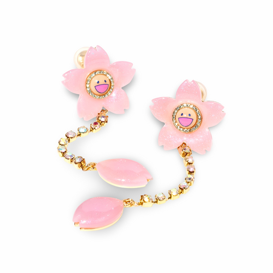 Takashi Murakami x Liquem - Boucles d’Oreilles -  Fleur de Sakura